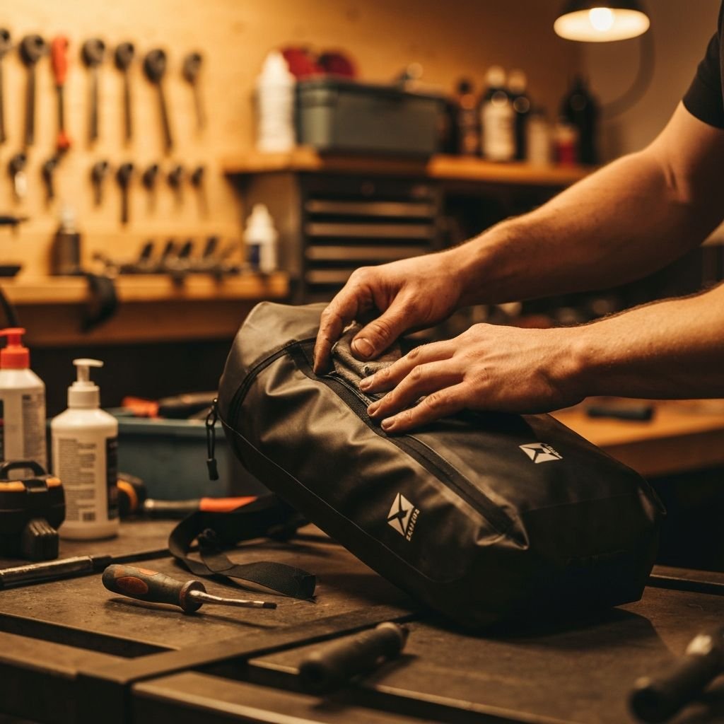 Mantenimiento de equipo impermeable en ruta